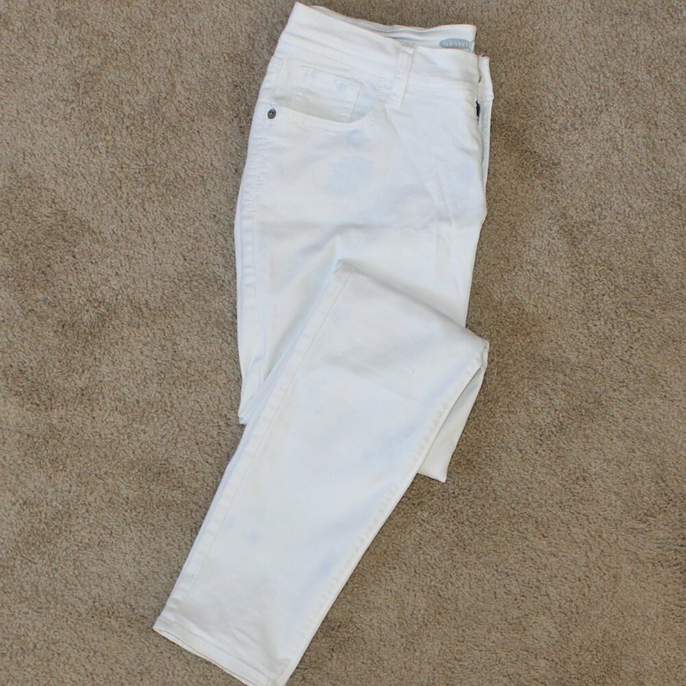🎉HP🎉Old Navy White Rock Star Super Skinny Jeans